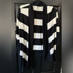 White House Black Market Bold Striped Cardigan